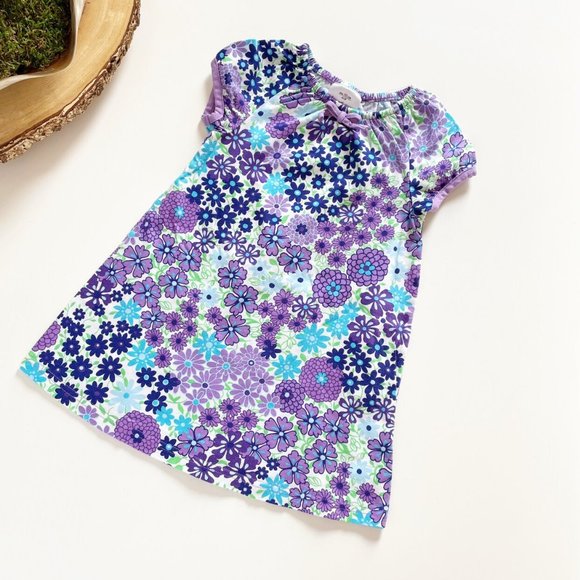 Hanna Andersson Violet Flower Dress | Size 3 - Picture 1 of 4